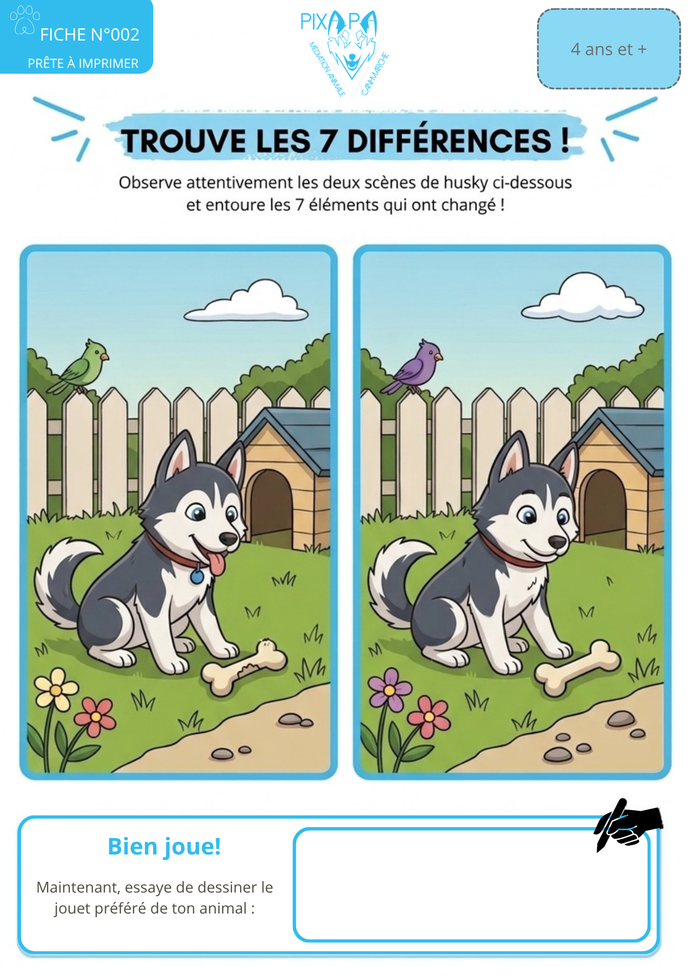 Jeu des différences 4 ans et +
